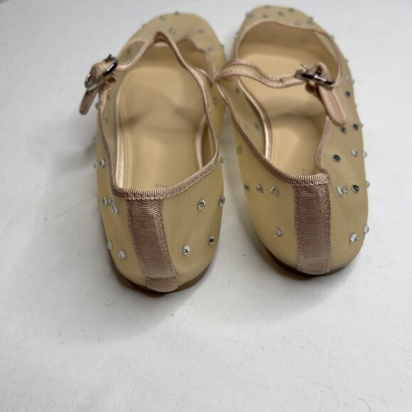 J.Crew Womens Mesh Rhinestone Mary Jane Flats Size 10 CD238 - Picture 4 of 13